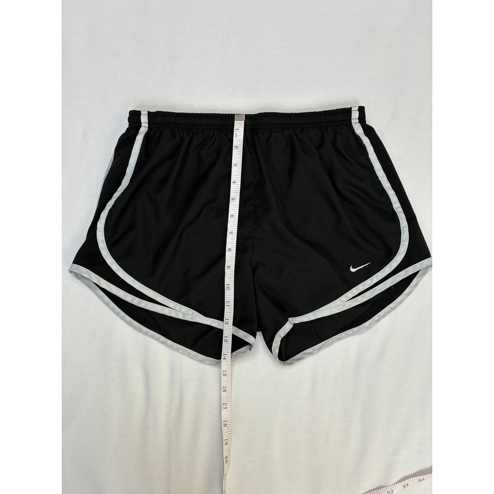 Nike Dri-FIT Tempo Running Shorts Black White Women's Size Medium 3 Inch Inseam - Picture 11 of 13